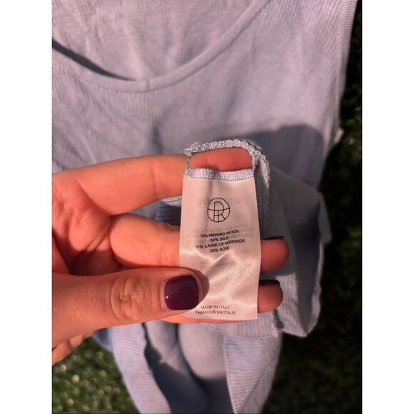 The Row Merino Wool Silk Steel Blue Tank Top Sz Small - Picture 3 of 4